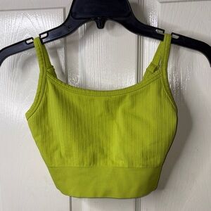 H&M Bright Green Ribbed Crop Top